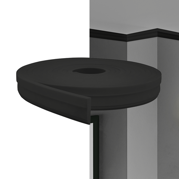 Rodateto Eva Autocolante 5cm Rt34 Preto | Valor Do Metro